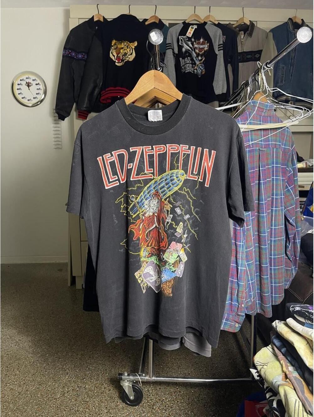 Vintage 80s Led Zeppelin Zoso Wizard Shirt